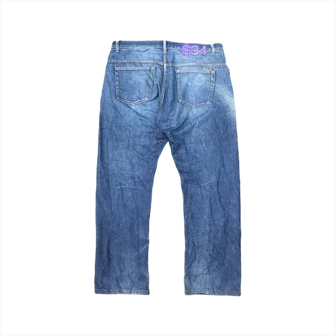 2000s Swagger Grunge Dollar Patch Denim Pants