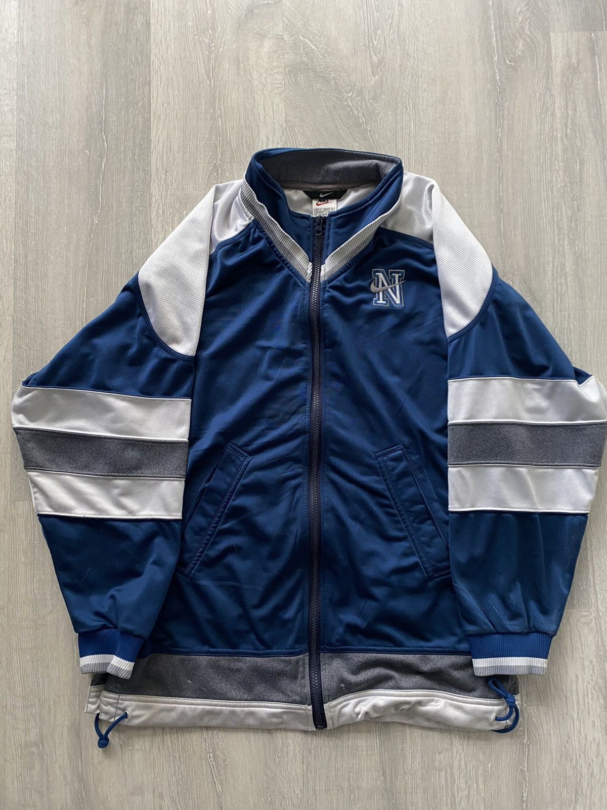 Nike × Vintage Nike vintage spellout zip sweatshirt track jacket 90s Size US L / EU 52-54 / 3 - 1 Thumbnail