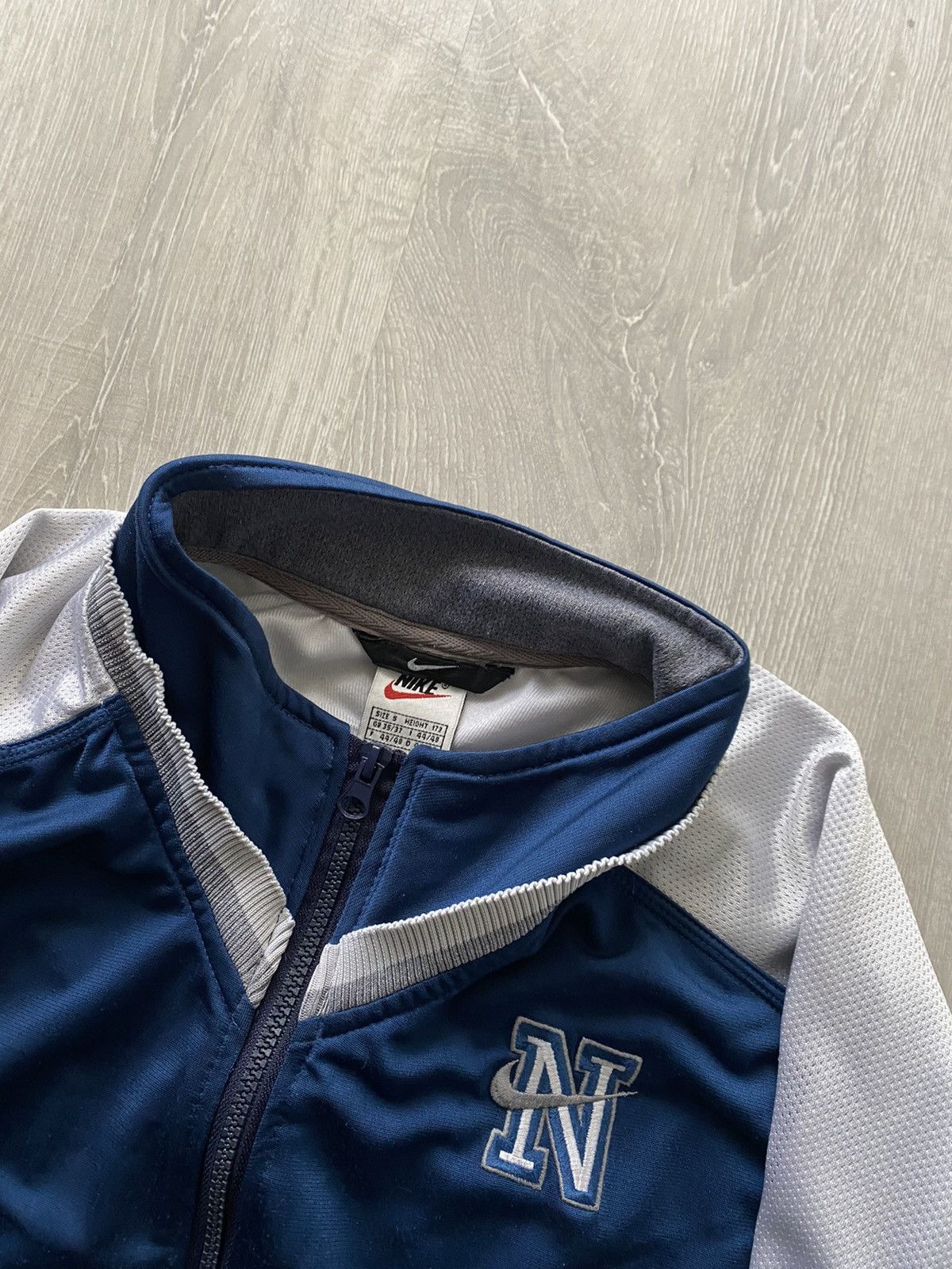 Nike × Vintage Nike vintage spellout zip sweatshirt track jacket 90s Size US L / EU 52-54 / 3 - 3 Thumbnail