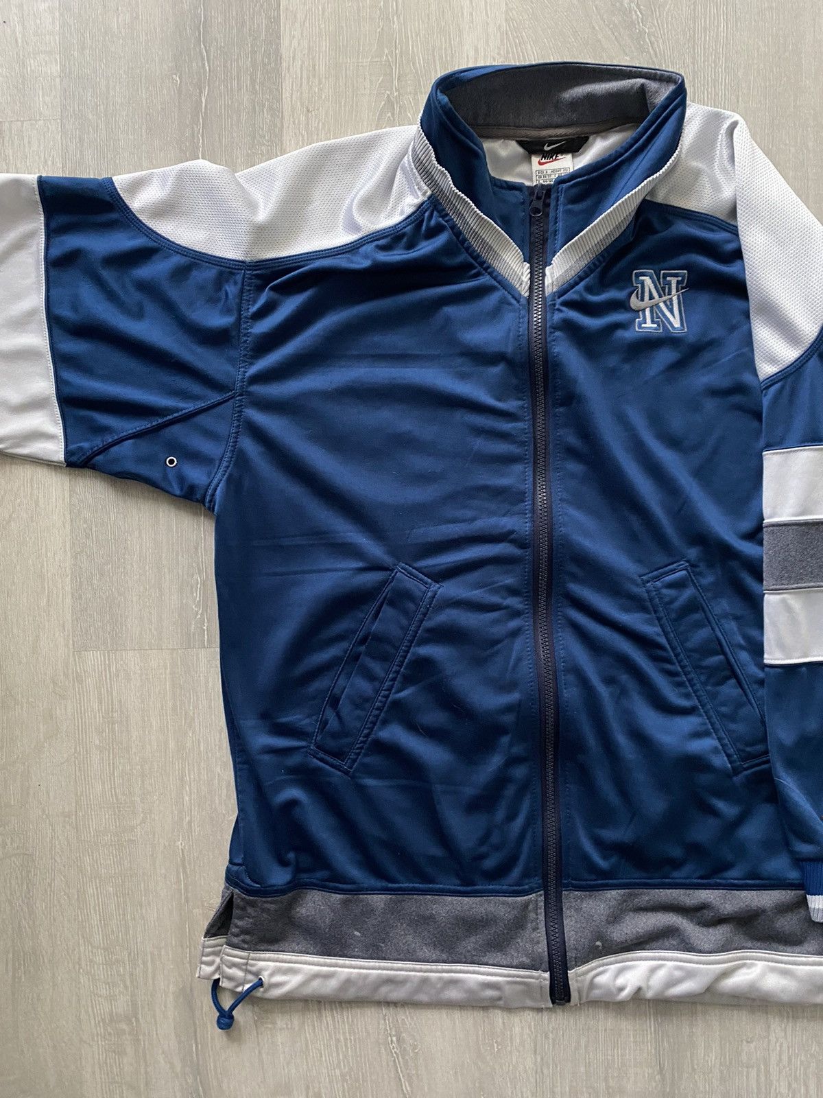 Nike × Vintage Nike vintage spellout zip sweatshirt track jacket 90s Size US L / EU 52-54 / 3 - 5 Thumbnail