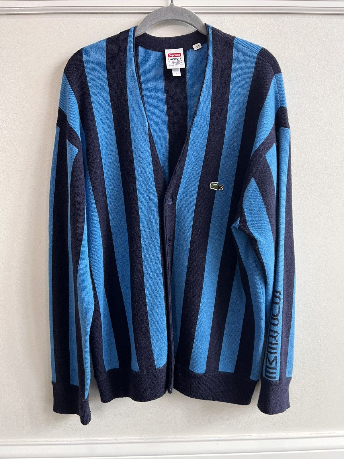 トップス 19aw Supreme/LACOSTE Stripe Cardigan Supreme-LACOSTE-Stripe-