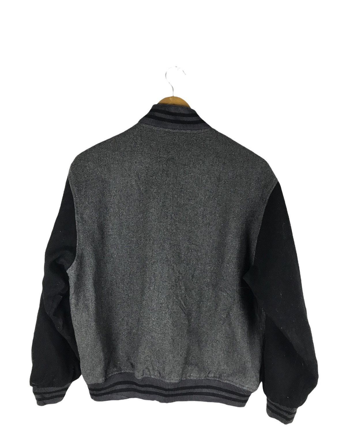 Japanese Brand Crocodile Sports Varsity Jacket - Gray and Black Vintage Size US M / EU 48-50 / 2 - 2 Thumbnail