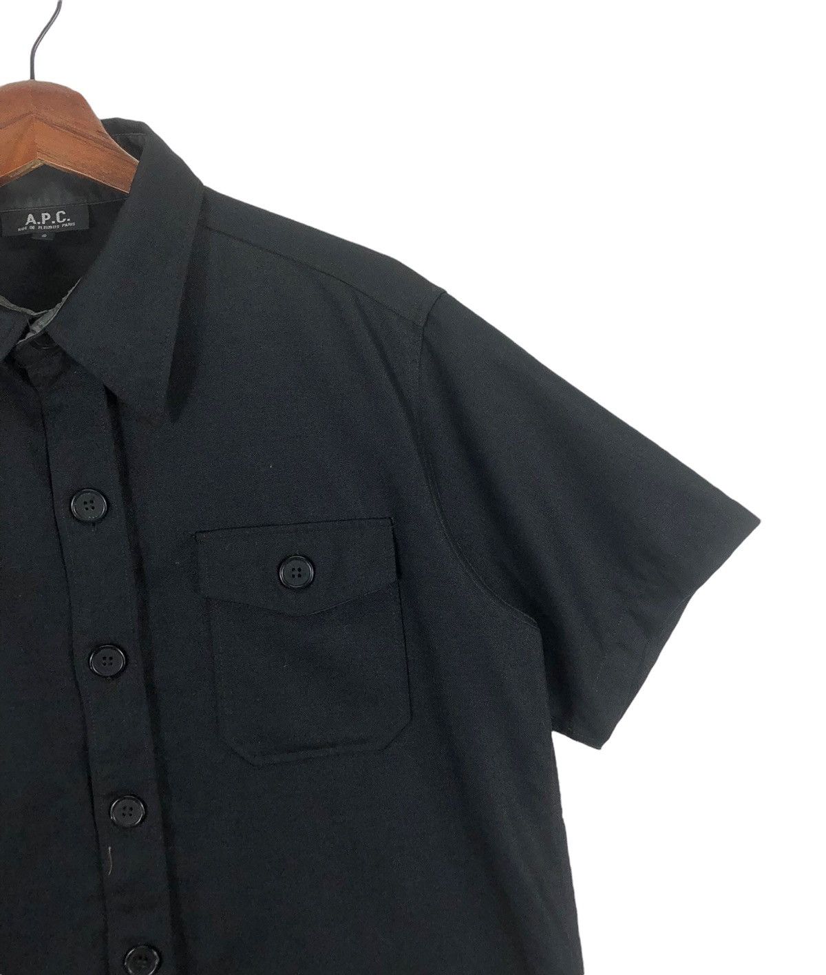 A.P.C. Vintage A.P.C. Button Shirt Short Sleeve Black Small Size Size US S / EU 44-46 / 1 - 5 Thumbnail