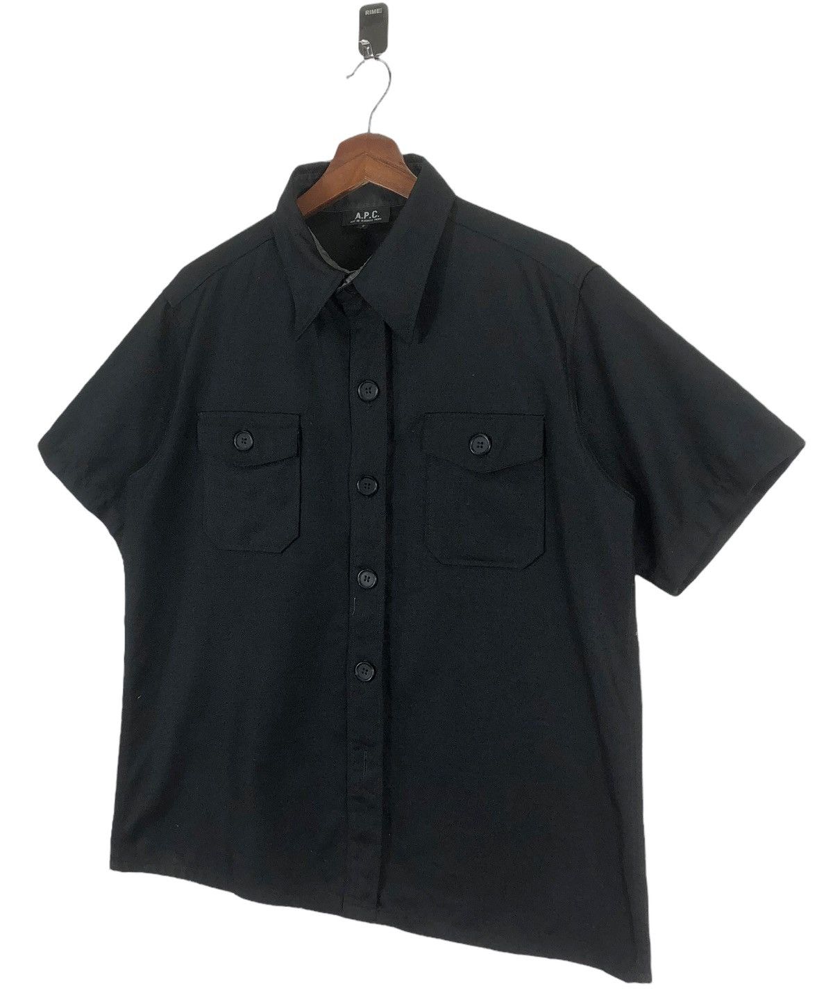 A.P.C. Vintage A.P.C. Button Shirt Short Sleeve Black Small Size Size US S / EU 44-46 / 1 - 2 Thumbnail