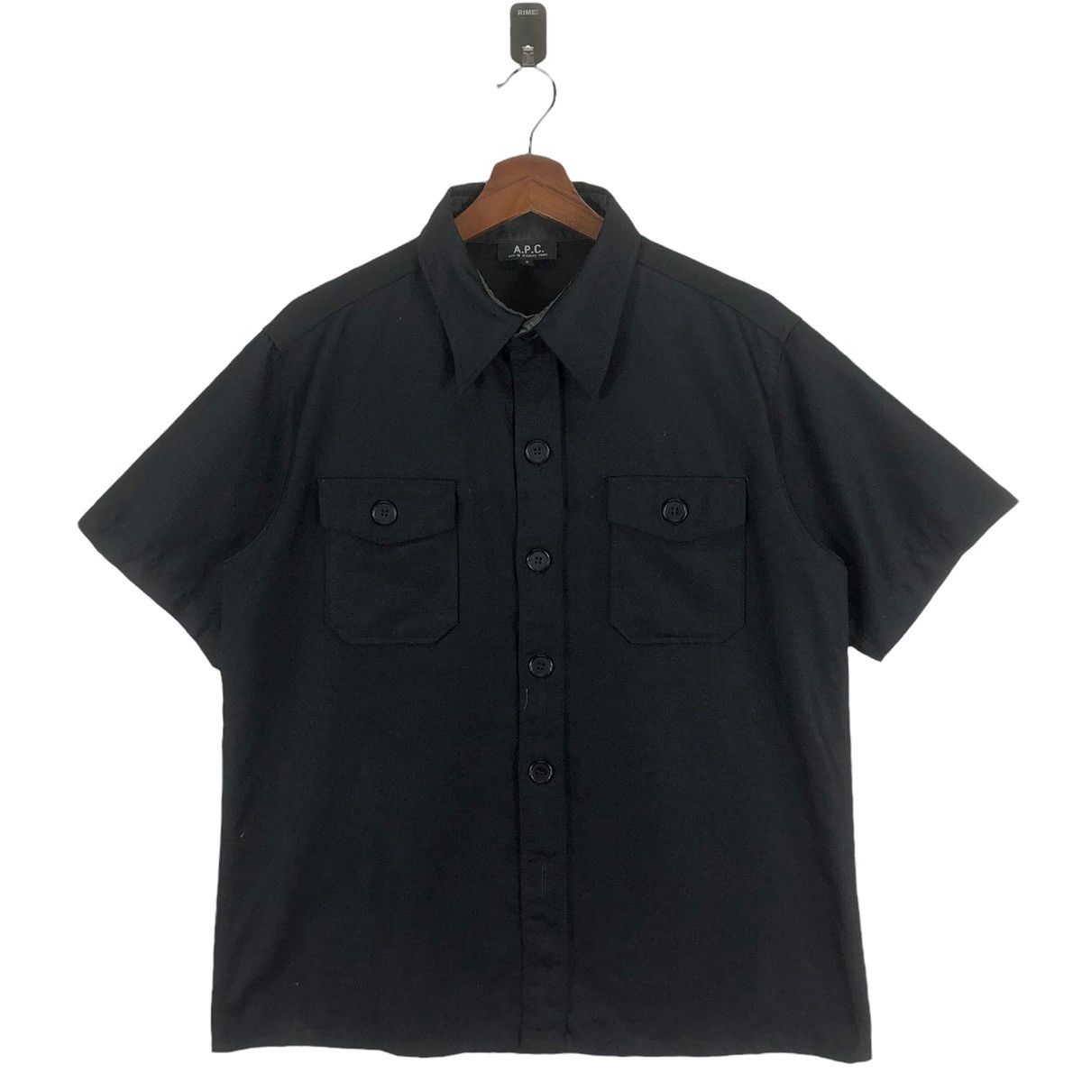 A.P.C. Vintage A.P.C. Button Shirt Short Sleeve Black Small Size Size US S / EU 44-46 / 1 - 1 Thumbnail