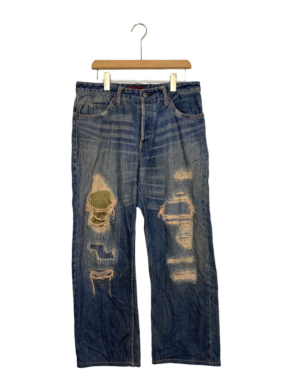 Johnbull × KOJIMA GENES Vintage Johnbull Kojima Japan Patchwork Denim Size US 34 / EU 50 - 1 Thumbnail