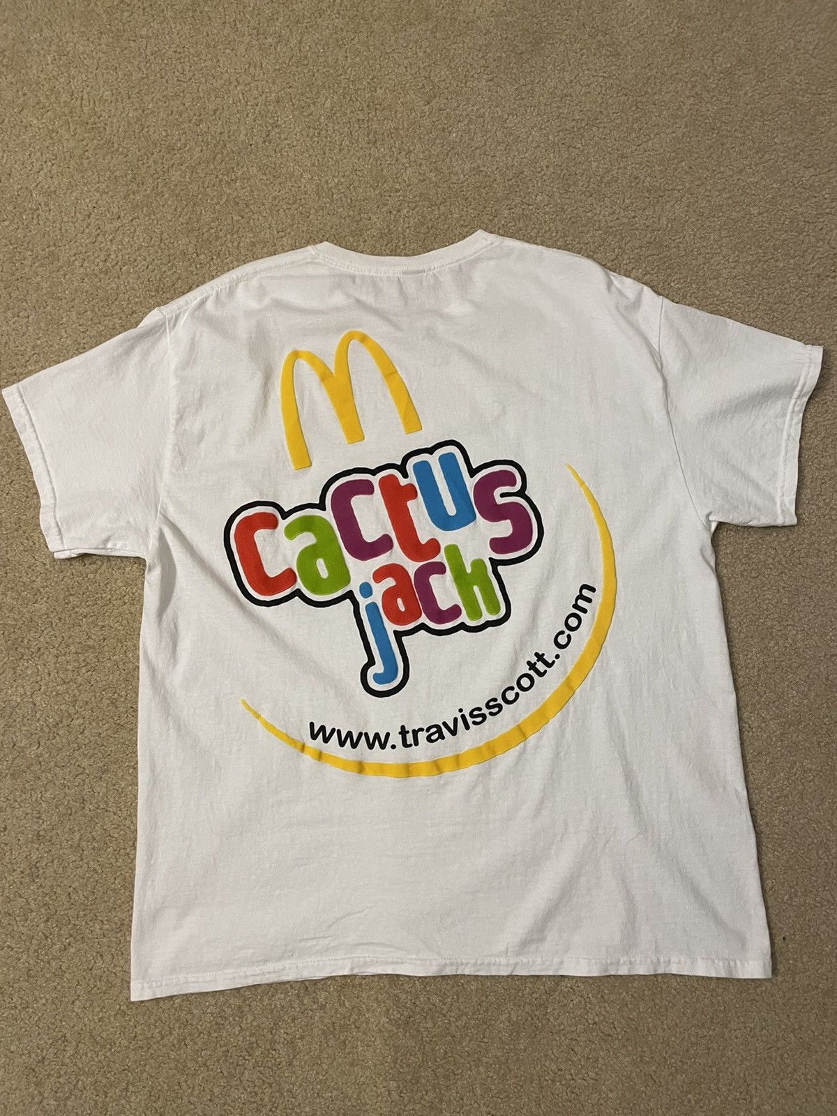 Travis Scott Travis Scott Cactus Jack McDonalds CJ smile T-shirt  