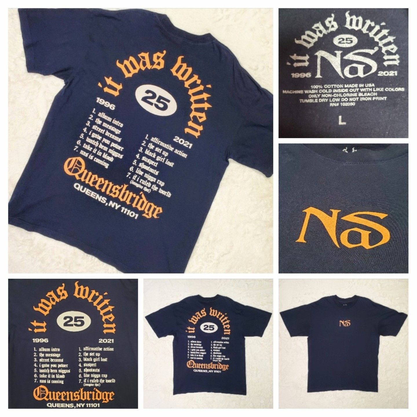 Nas × Rap Tees Nas It Was Written Limited Edition 25th Anniversary Tee ...