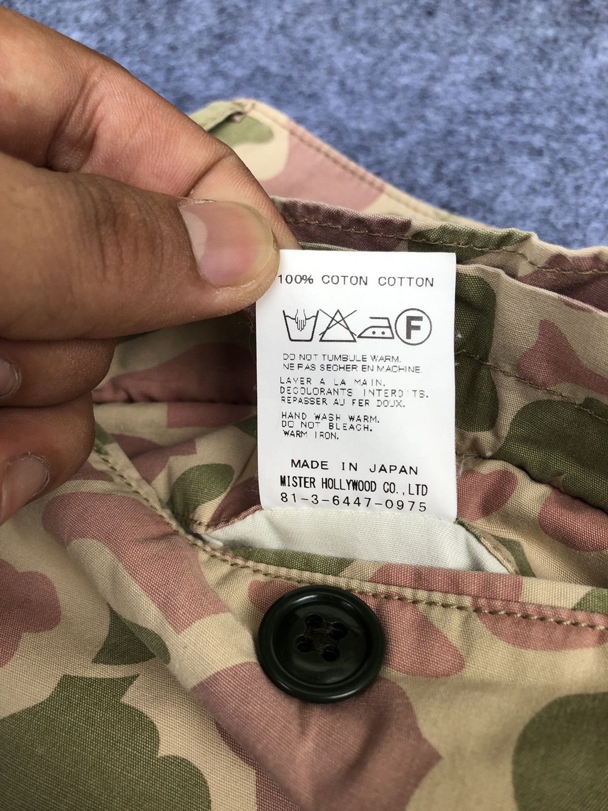 Hollywood Trading Company Vintage🔥MISTER N.HoolyWood🔥MAN’S COTTON CAMOUFLAGE MILITARY Size US 32 / EU 48 - 8 Thumbnail