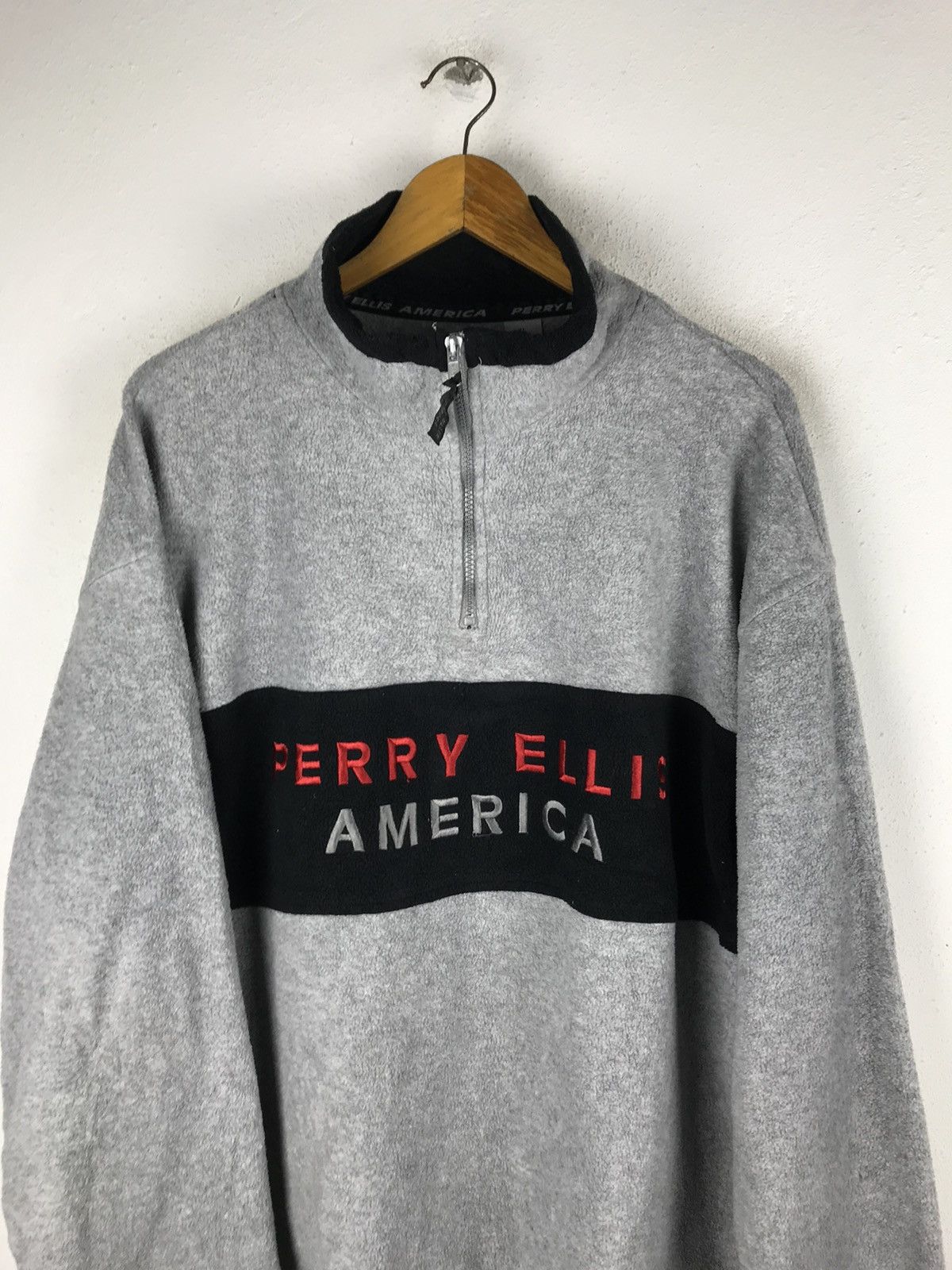 Perry Ellis 🔥SALE🔥PERRY ELLIS AMERICA ANORAK PULLOVER FLEECE Size US XL / EU 56 / 4 - 5 Thumbnail