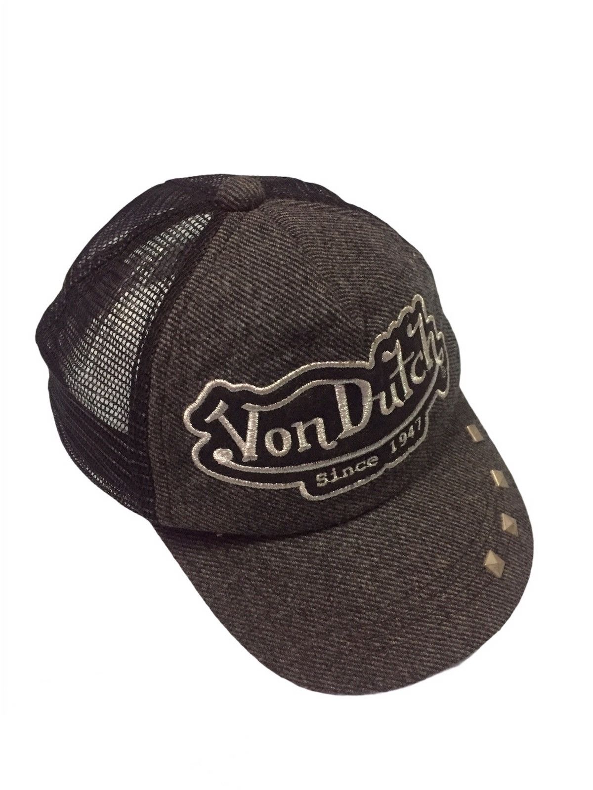 Von Dutch Von Dutch Black Trucker Snapback Cap One Size Size ONE SIZE - 3 Thumbnail