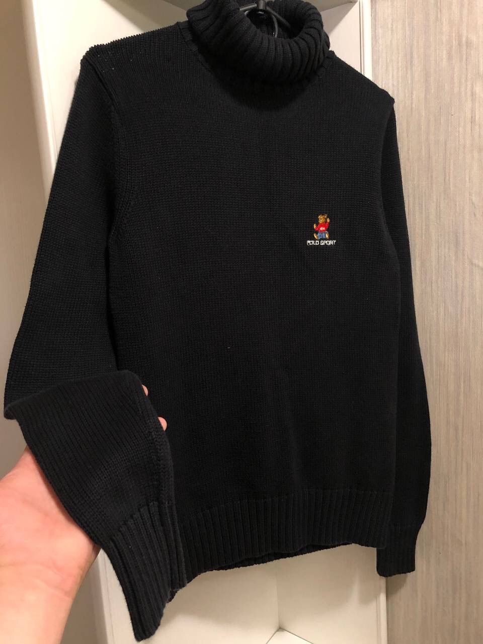 Ralph Lauren Vintage Ralph Lauren Bear Knit Sweater 90’s Black Golf Rare Size US S / EU 44-46 / 1 - 3 Thumbnail