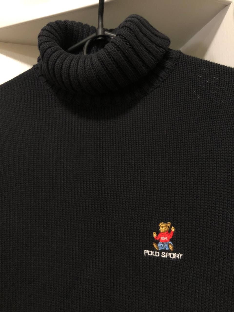 Ralph Lauren Vintage Ralph Lauren Bear Knit Sweater 90’s Black Golf Rare Size US S / EU 44-46 / 1 - 2 Thumbnail