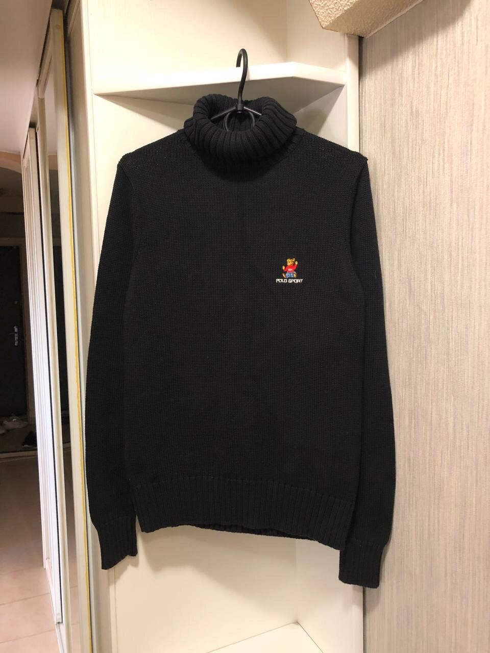 Ralph Lauren Vintage Ralph Lauren Bear Knit Sweater 90’s Black Golf Rare Size US S / EU 44-46 / 1 - 1 Thumbnail