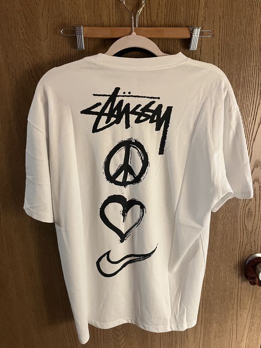 Nike x Stussy Peace, Love, Swoosh T-shirt (US Sizing) White Men's