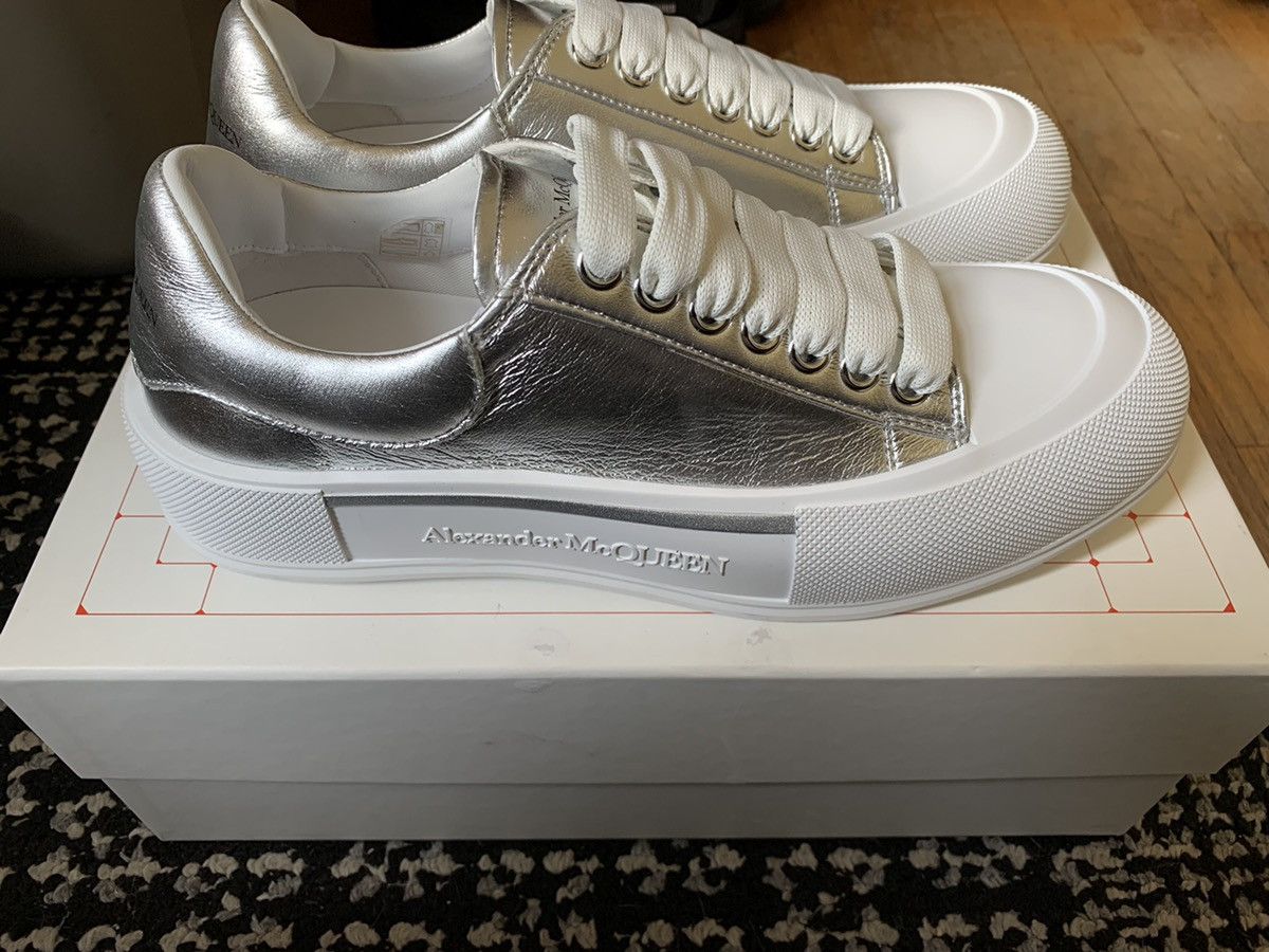 Alexander McQueen, Shoes, Alexander Mcqueen Oversized Crystal Embellished Bling  Sneakers Sz 4 Eu 11 Us