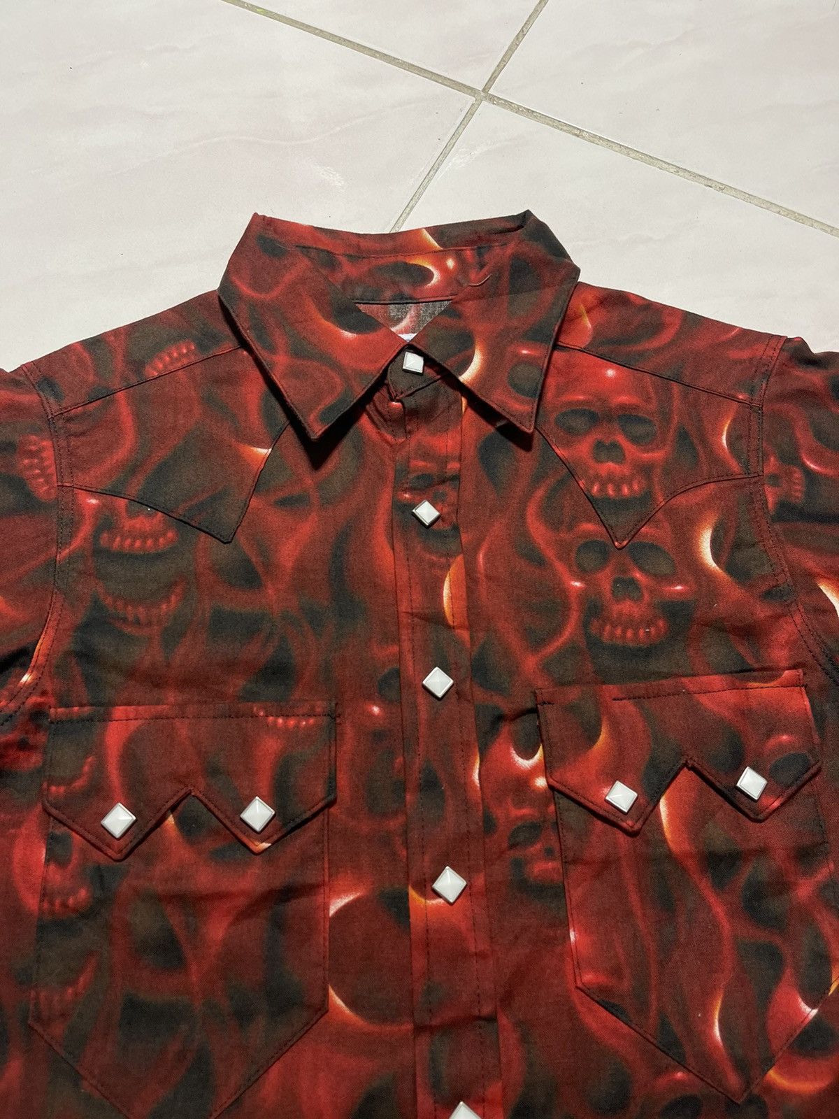 Rockmount Ranch Wear Rockmount Full Print Skull Motive Western Shirt Size US S / EU 44-46 / 1 - 4 Thumbnail