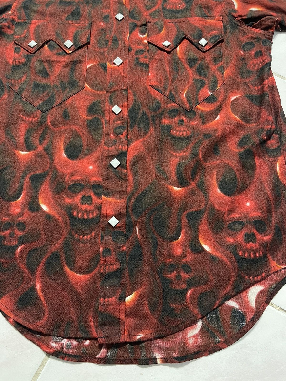 Rockmount Ranch Wear Rockmount Full Print Skull Motive Western Shirt Size US S / EU 44-46 / 1 - 3 Thumbnail
