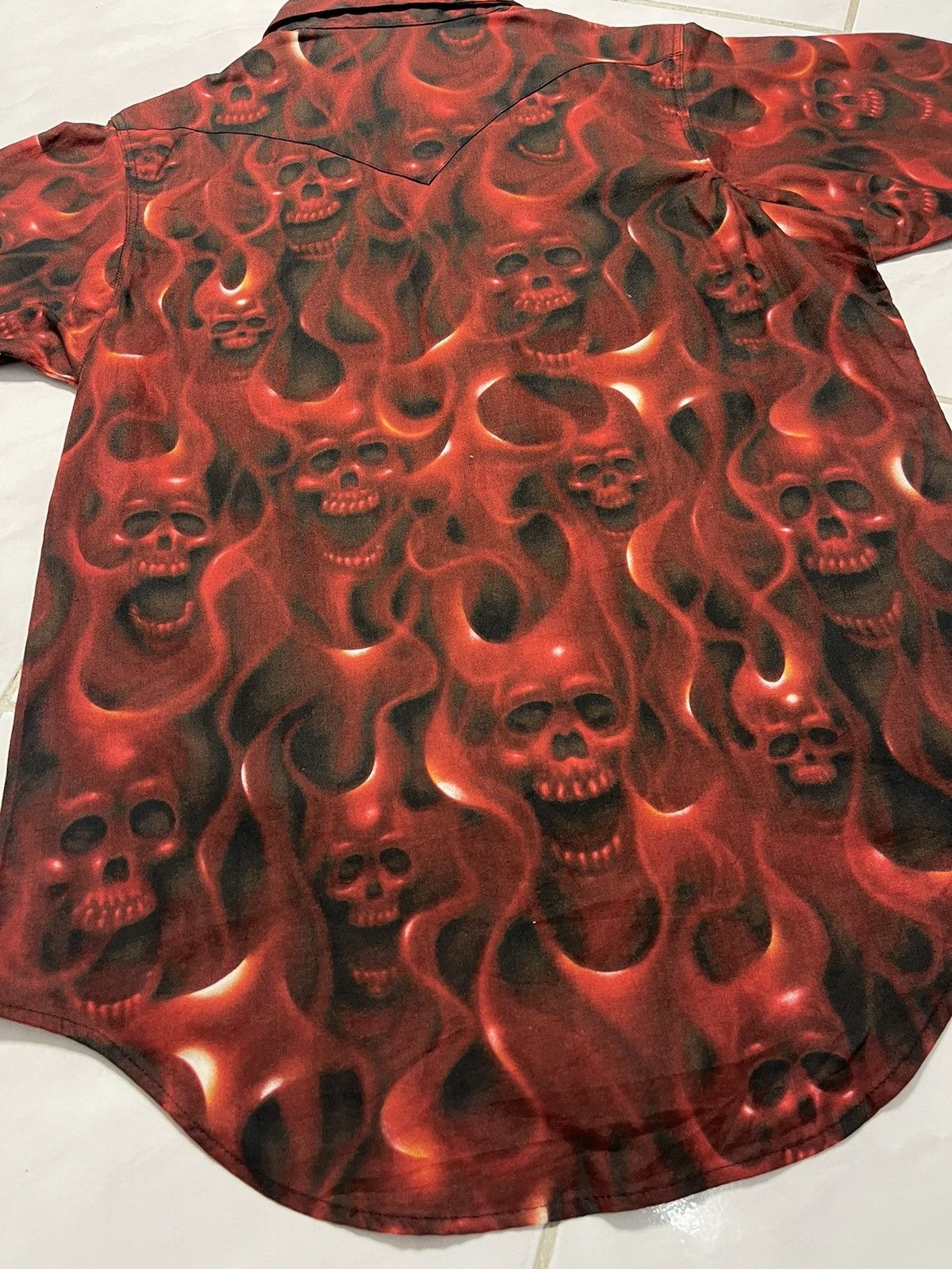 Rockmount Ranch Wear Rockmount Full Print Skull Motive Western Shirt Size US S / EU 44-46 / 1 - 11 Thumbnail