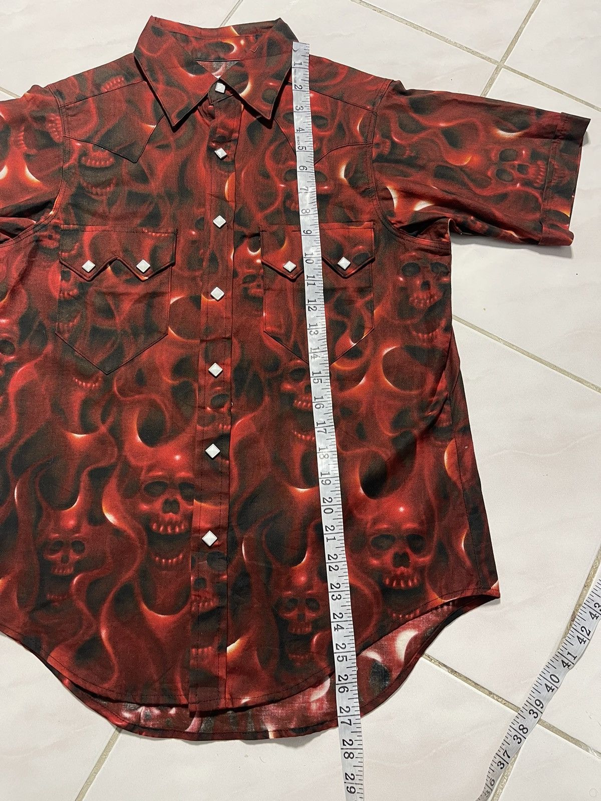 Rockmount Ranch Wear Rockmount Full Print Skull Motive Western Shirt Size US S / EU 44-46 / 1 - 9 Thumbnail