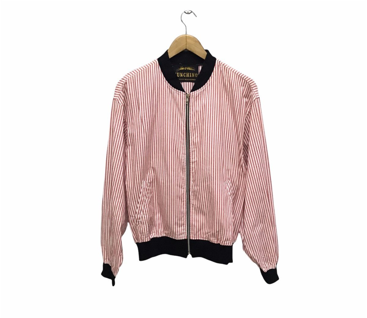 Japanese Brand × Mr. Junko × Vintage Vintage Junchino Junko Kochino printstriped bomber jacket Size US M / EU 48-50 / 2 - 2 Thumbnail