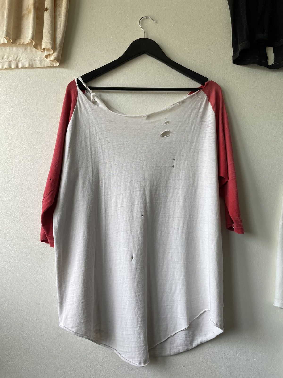 Vintage VINTAGE 50'S THRASHED RAGLAN 3/4 SLEEVE Size US L / EU 52-54 / 3 - 8 Thumbnail