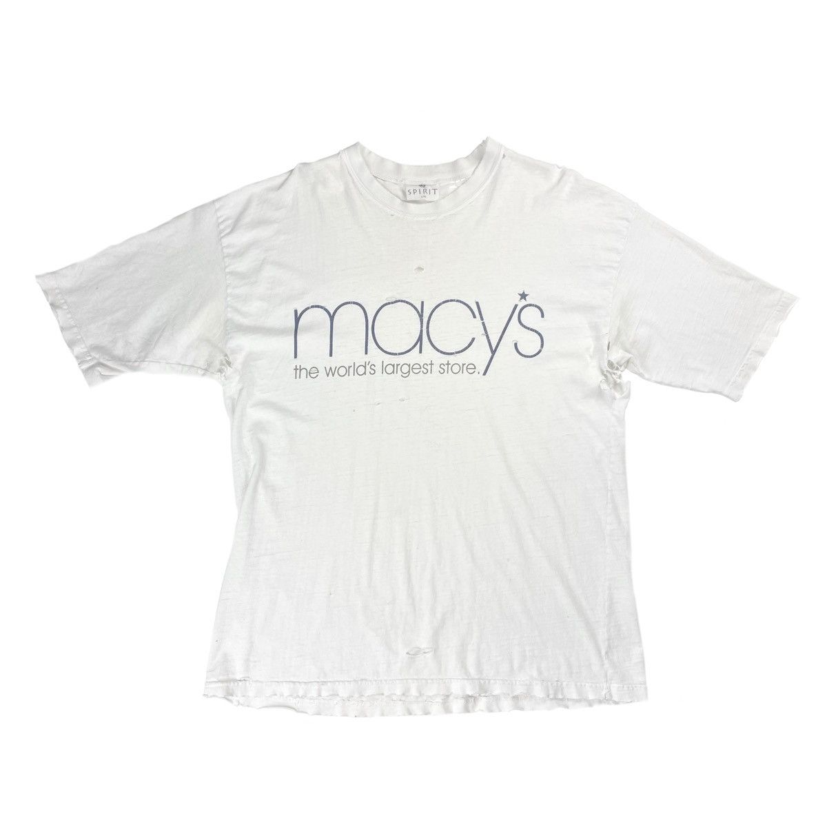Vintage VINTAGE THRASHED MACY'S T-SHIRT Size US XL / EU 56 / 4 - 2 Thumbnail