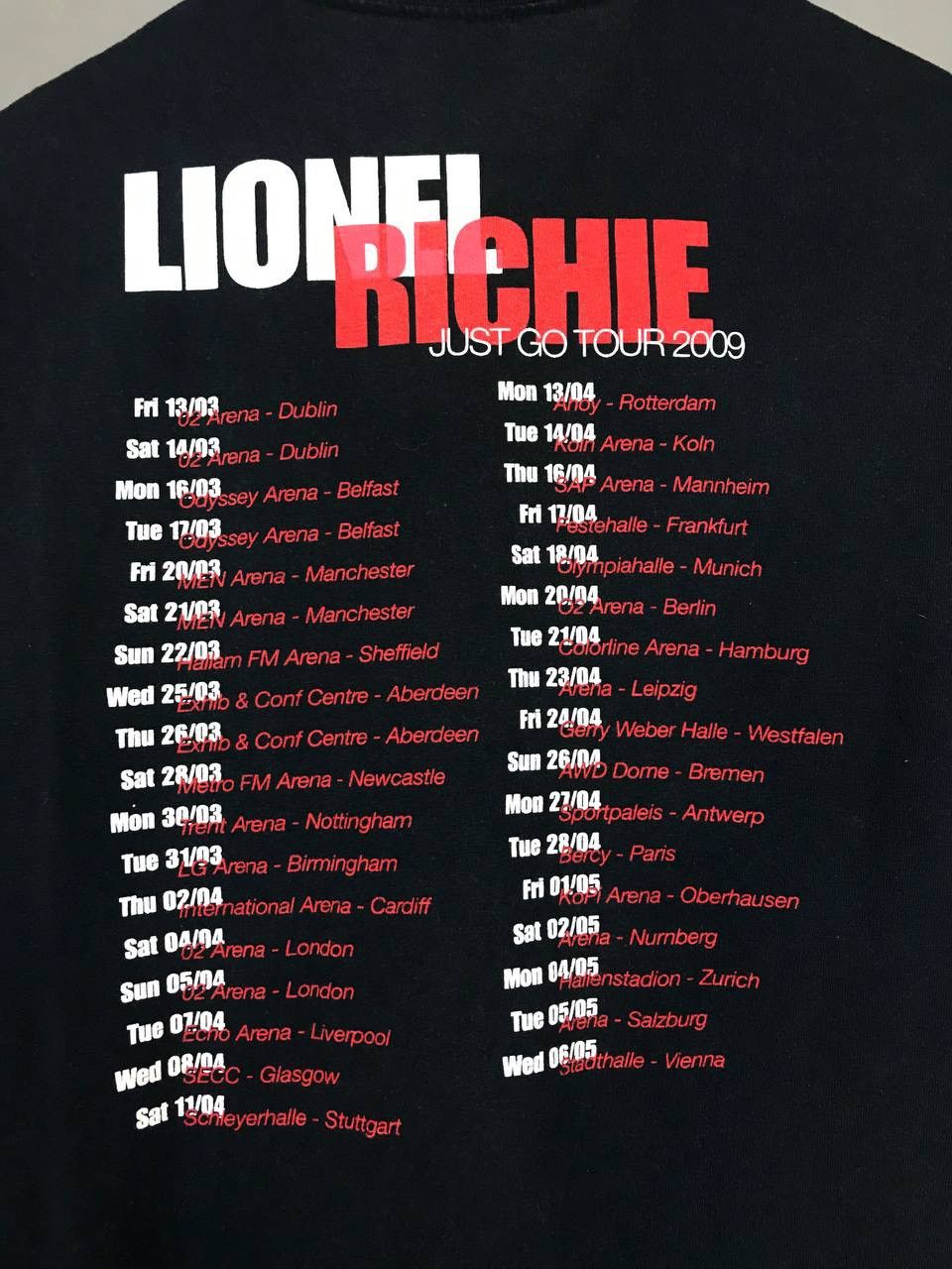 Band Tees Lionel Richie 2009 vintage band tour tee Size US S / EU 44-46 / 1 - 7 Thumbnail
