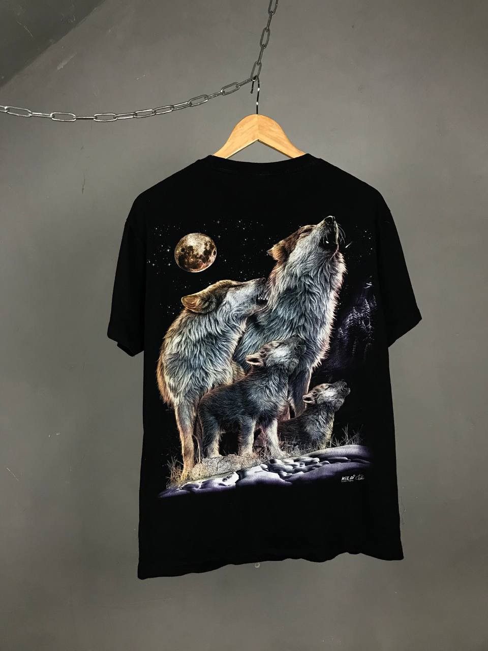 Vintage Wolf animal American vintage overprinted tee Size US L / EU 52-54 / 3 - 2 Thumbnail