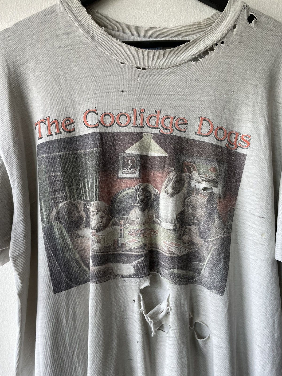Vintage VINTAGE THRASHED COOLIDGE DOGS T-SHIRT Size US L / EU 52-54 / 3 - 5 Thumbnail