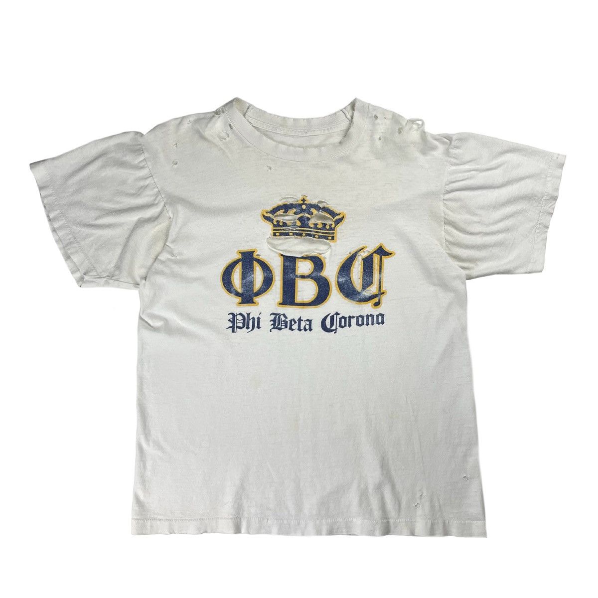 Vintage VINTAGE THRASHED FRATERNITY T-SHIRT Size US L / EU 52-54 / 3 - 2 Thumbnail