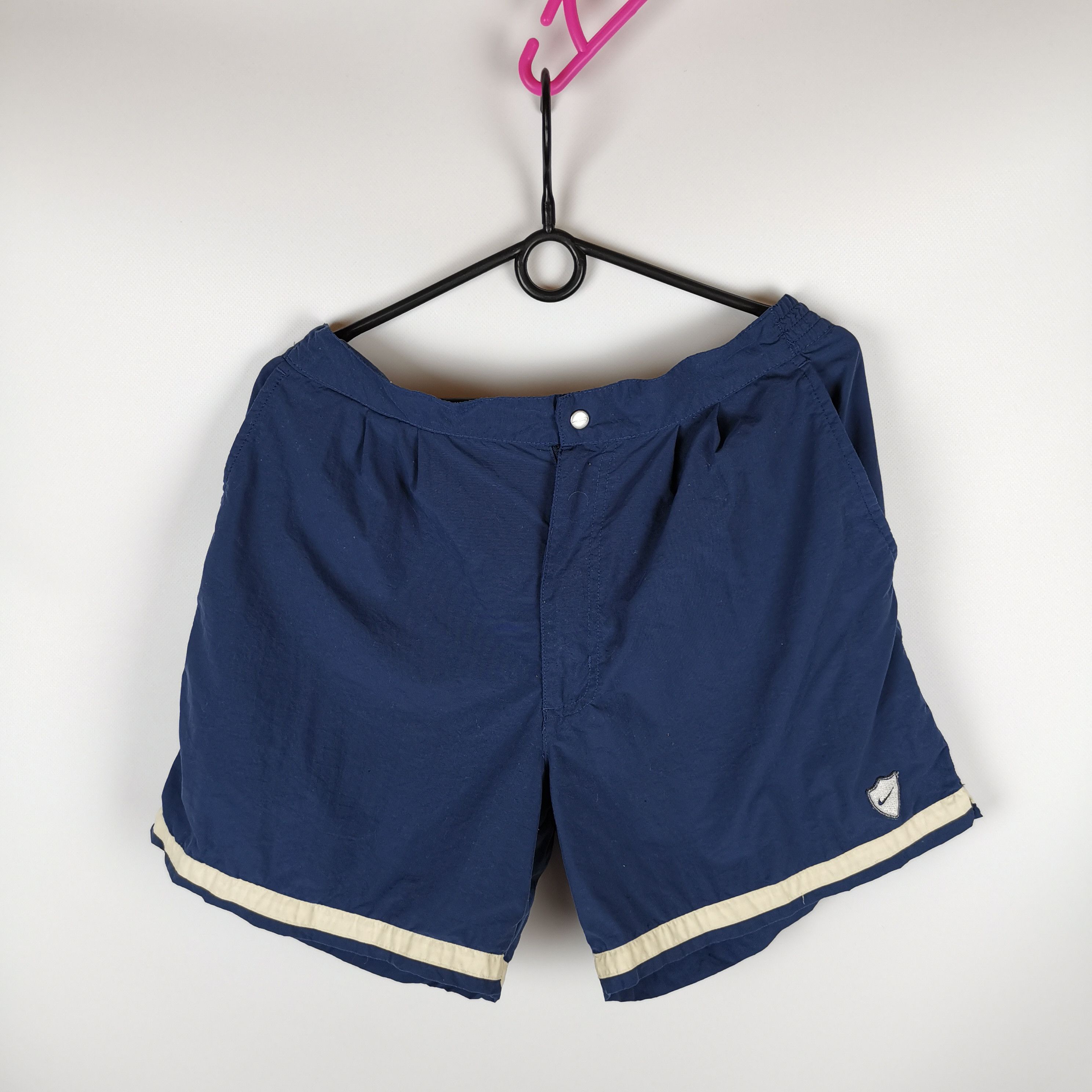 Nike Nike 90s vintage double swoosh shorts Size US 32 / EU 48 - 1 Thumbnail