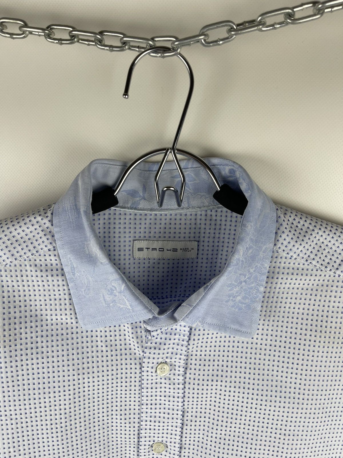 Etro Etro checkered collar cuffs floral pattern button up shirt Size US L / EU 52-54 / 3 - 3 Thumbnail