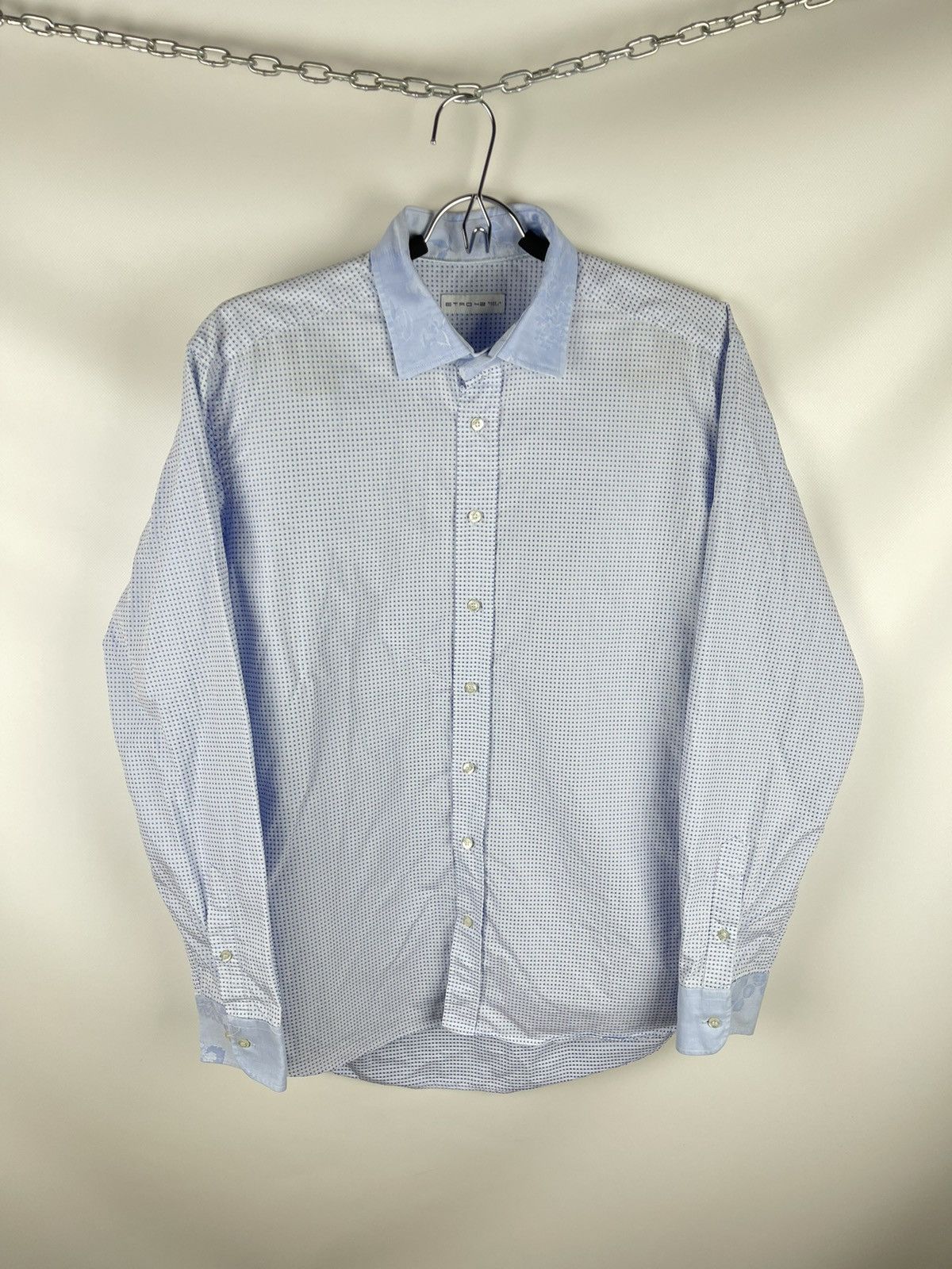 Etro Etro checkered collar cuffs floral pattern button up shirt Size US L / EU 52-54 / 3 - 1 Thumbnail