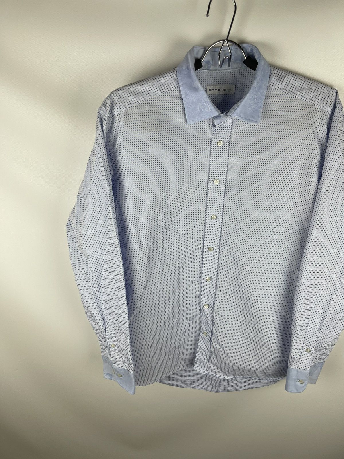 Etro Etro checkered collar cuffs floral pattern button up shirt Size US L / EU 52-54 / 3 - 7 Thumbnail