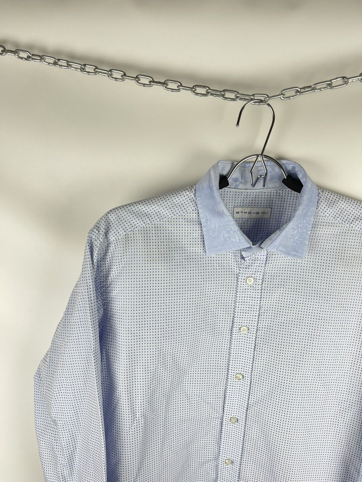 Etro Etro checkered collar cuffs floral pattern button up shirt Size US L / EU 52-54 / 3 - 2 Thumbnail