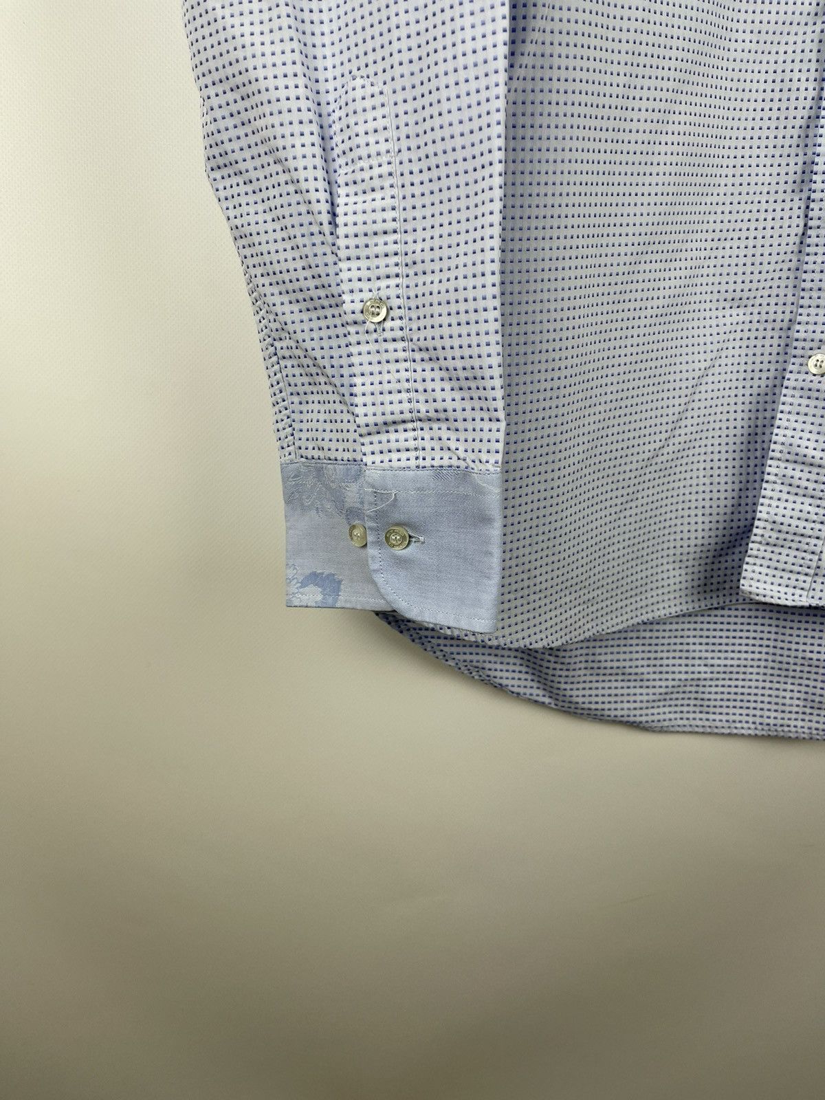 Etro Etro checkered collar cuffs floral pattern button up shirt Size US L / EU 52-54 / 3 - 6 Thumbnail