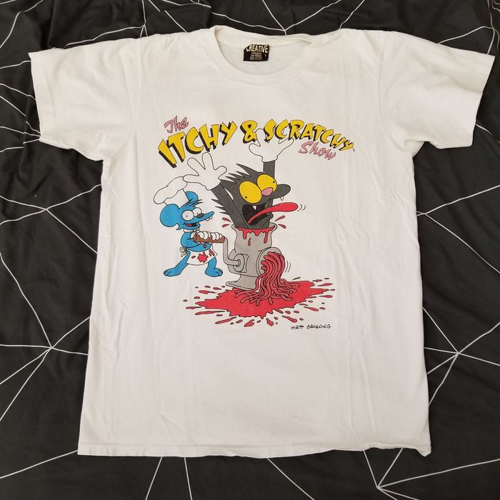 Vintage Vintage 90s The Simpsons Itchy and Scratchy T Shirt | Grailed