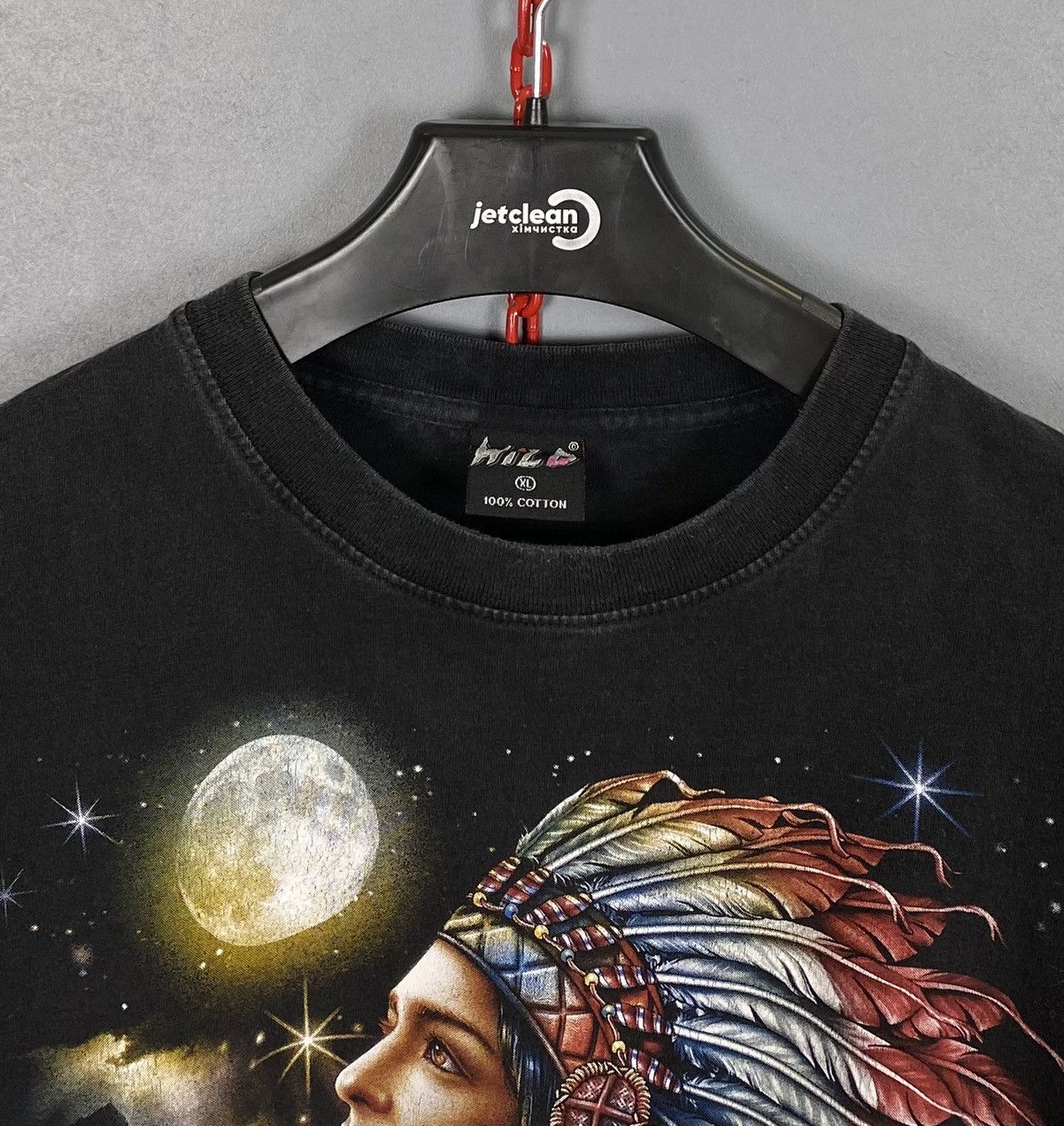 Vintage Wild Copyright Print Wolf Indian Girl Women Black Vintage Size US XL / EU 56 / 4 - 2 Thumbnail
