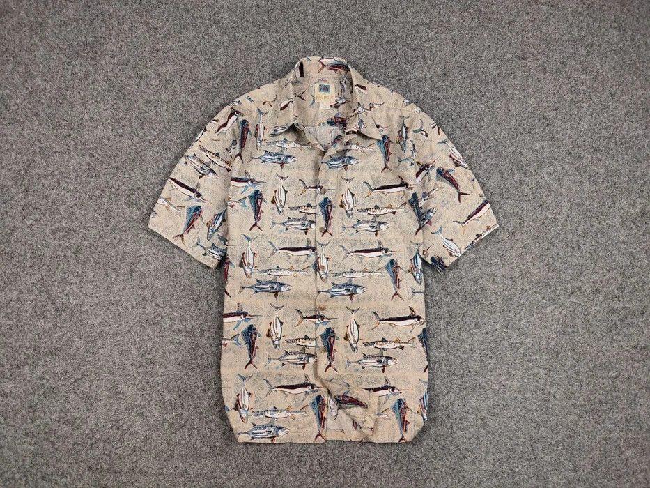 Vintage Vintage 80's Hawaiian Fish Print Shirt Kahala Made in USA Size US XL / EU 56 / 4 - 1 Thumbnail