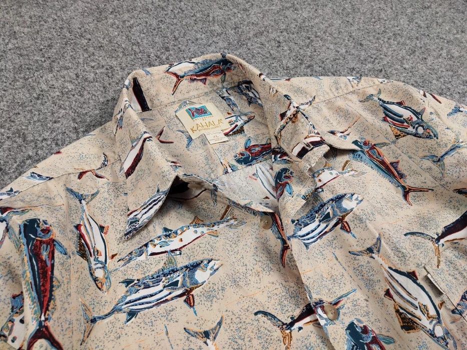 Vintage Vintage 80's Hawaiian Fish Print Shirt Kahala Made in USA Size US XL / EU 56 / 4 - 5 Thumbnail