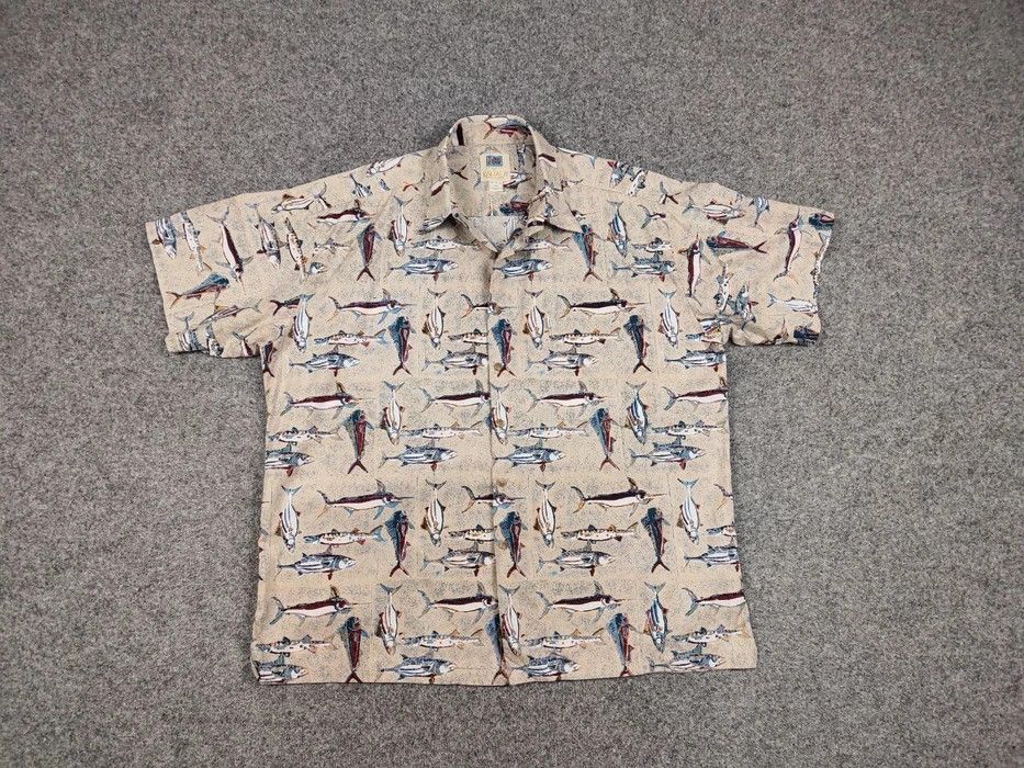 Vintage Vintage 80's Hawaiian Fish Print Shirt Kahala Made in USA Size US XL / EU 56 / 4 - 6 Thumbnail