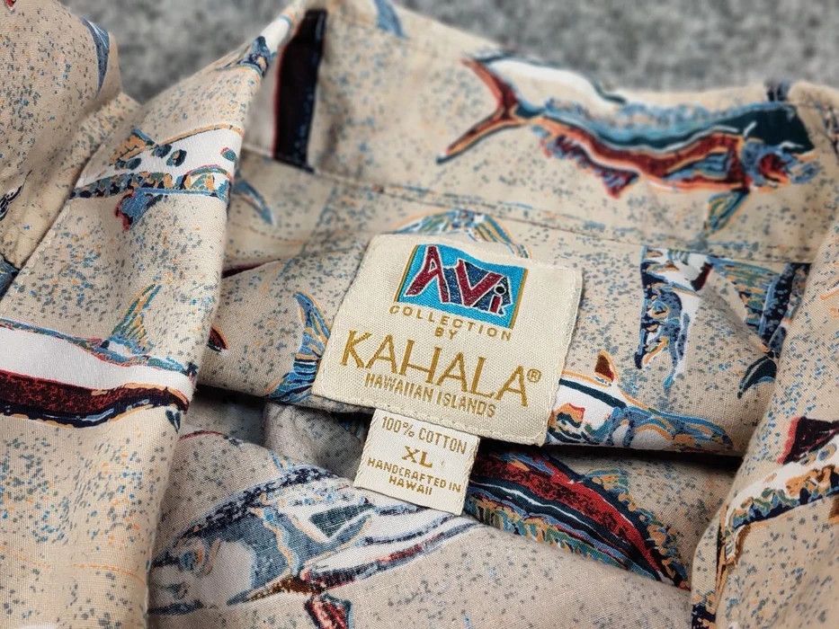 Vintage Vintage 80's Hawaiian Fish Print Shirt Kahala Made in USA Size US XL / EU 56 / 4 - 8 Thumbnail