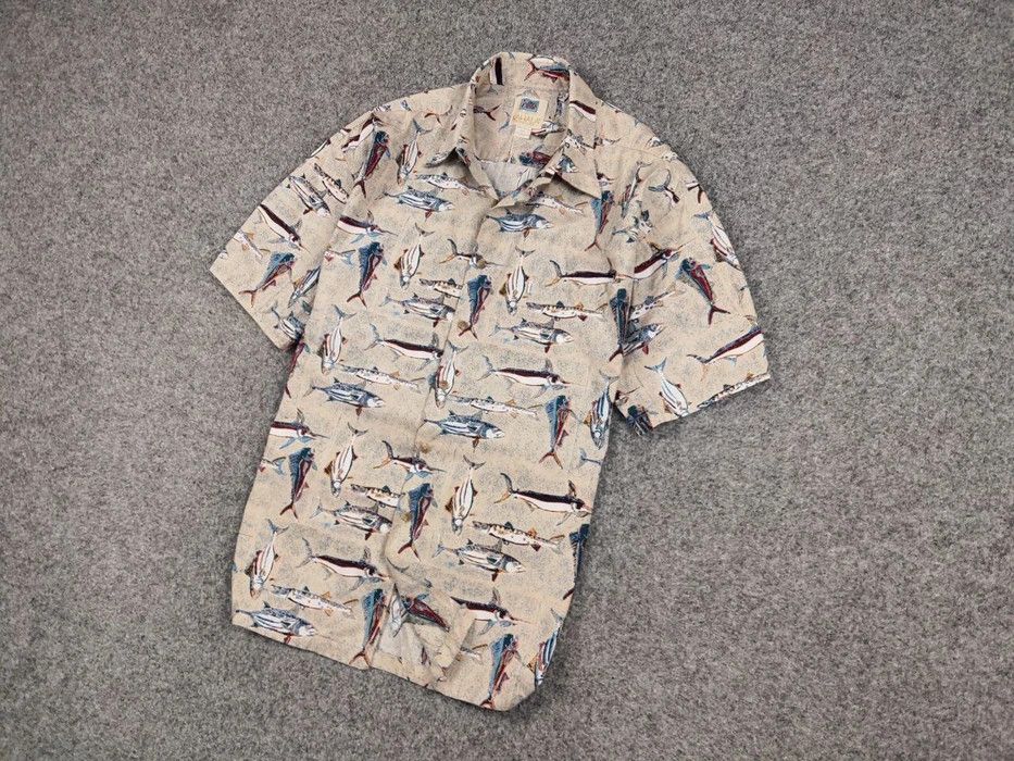 Vintage Vintage 80's Hawaiian Fish Print Shirt Kahala Made in USA Size US XL / EU 56 / 4 - 2 Thumbnail