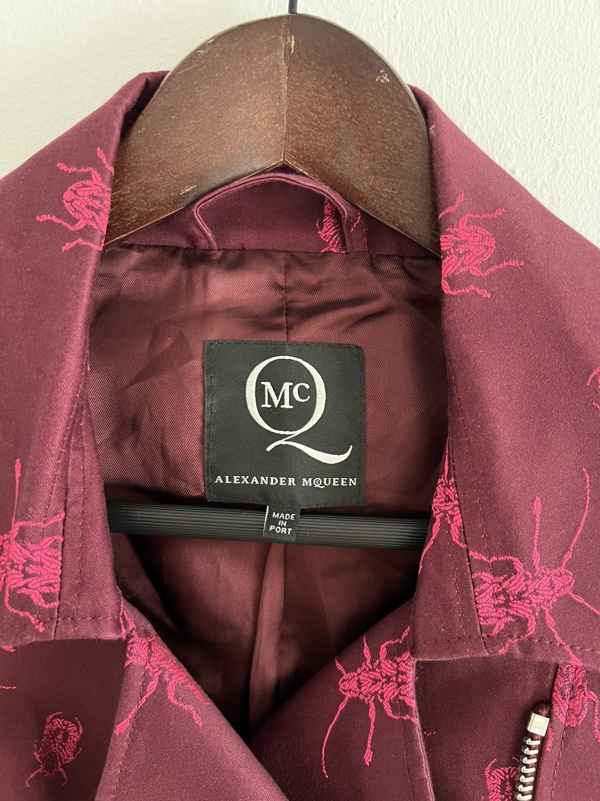 Alexander McQueen 🔥RARE Alexander Mcqueen Insect Biker Jacket Size XS / US 0-2 / IT 36-38 - 9 Thumbnail