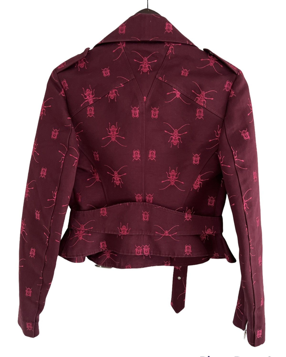 Alexander McQueen 🔥RARE Alexander Mcqueen Insect Biker Jacket Size XS / US 0-2 / IT 36-38 - 2 Thumbnail