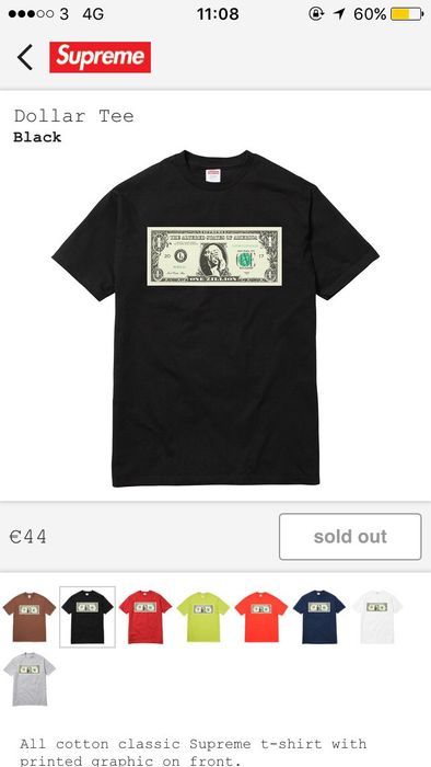 Supreme one hot sale zillion shirt