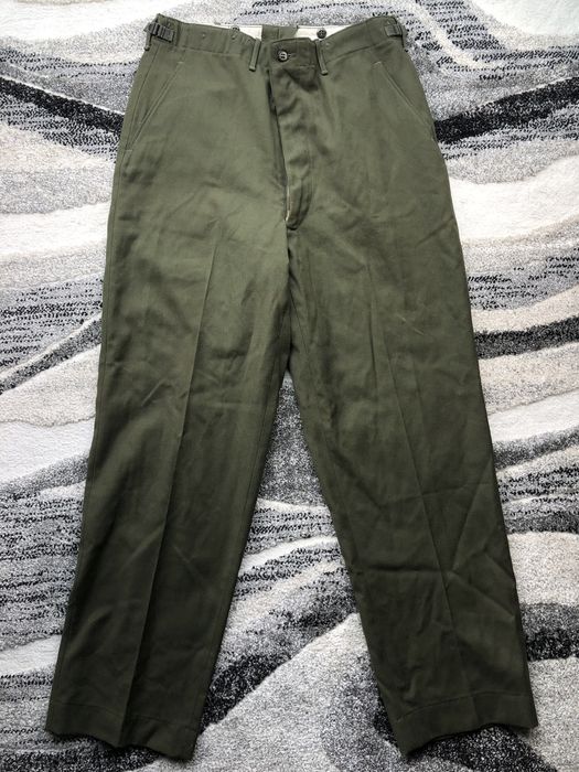 Vintage Vintage 50s Army OG 108 Pants Wool Trousers Korean War | Grailed