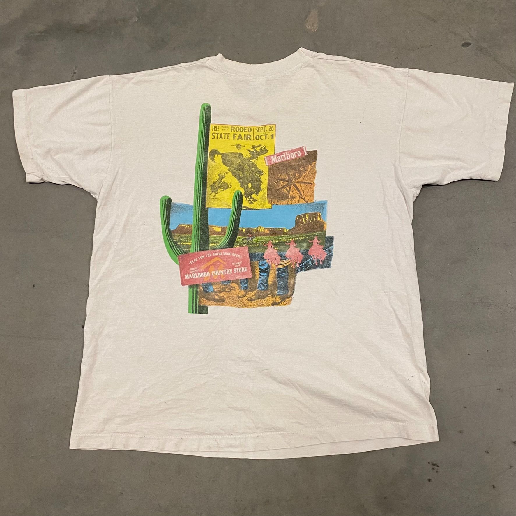 Marlboro Marlboro Rodeo Vintage 90s T-Shirt Size US XL / EU 56 / 4 - 1 Thumbnail