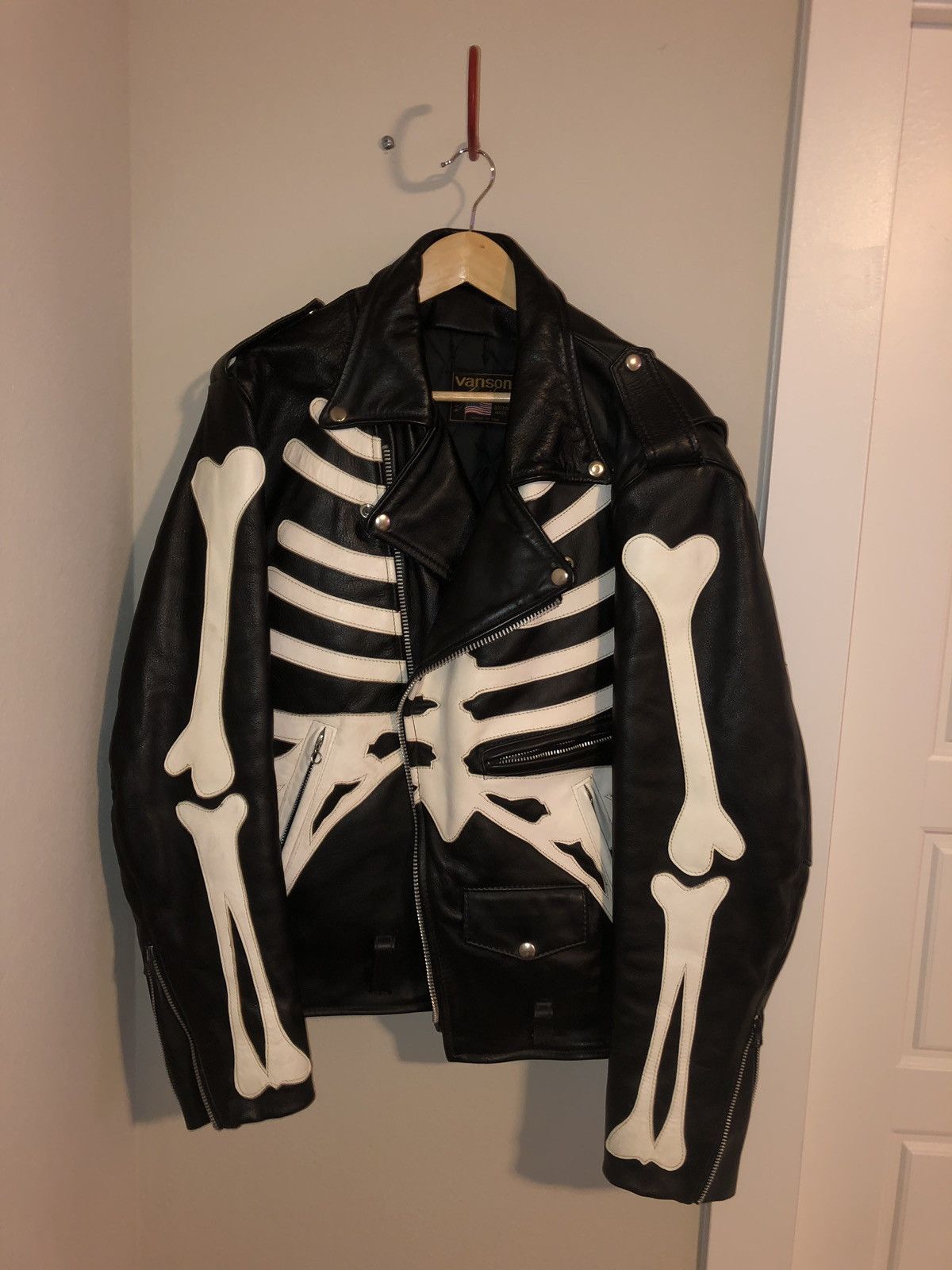 Vanson Skeleton Leather Jacket 46